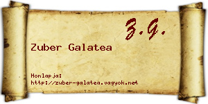 Zuber Galatea névjegykártya